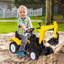 Aosom Kids Ride On Excavator, Pedal Digger, camion de construction avec klaxon pour enfants et tout-petits de 3 ans et plus, jaune