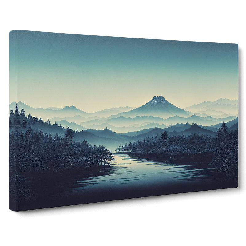Japanese Forest Mountains - Wrapped Canvas, 50cm H x 76cm W x 3cm D