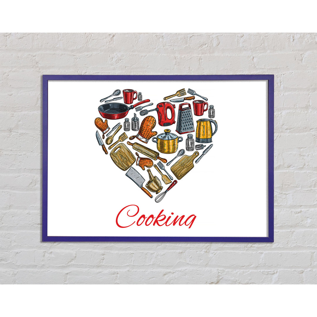 I Love Cooking 1 - Einzelne Bilderrahmen Kunstdrucke