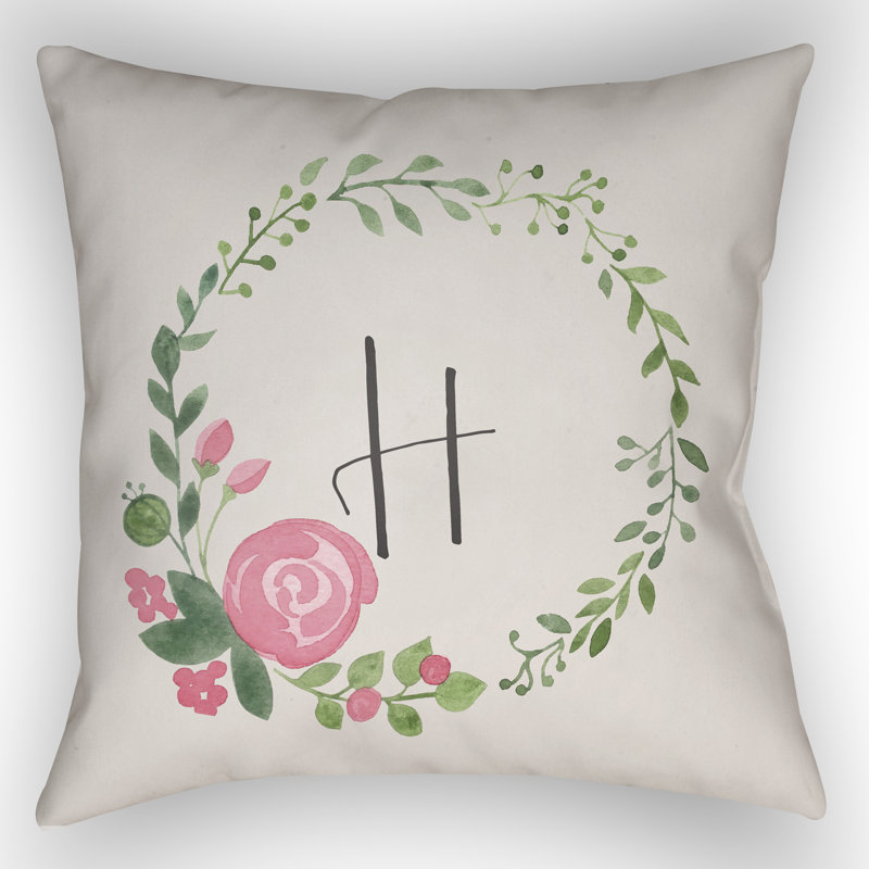  Indoor/Outdoor Throw Pillow, 18" H x 18" W x 4" D, H