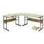 Doireann L-Shaped Metal Base Drafting Table-815025421