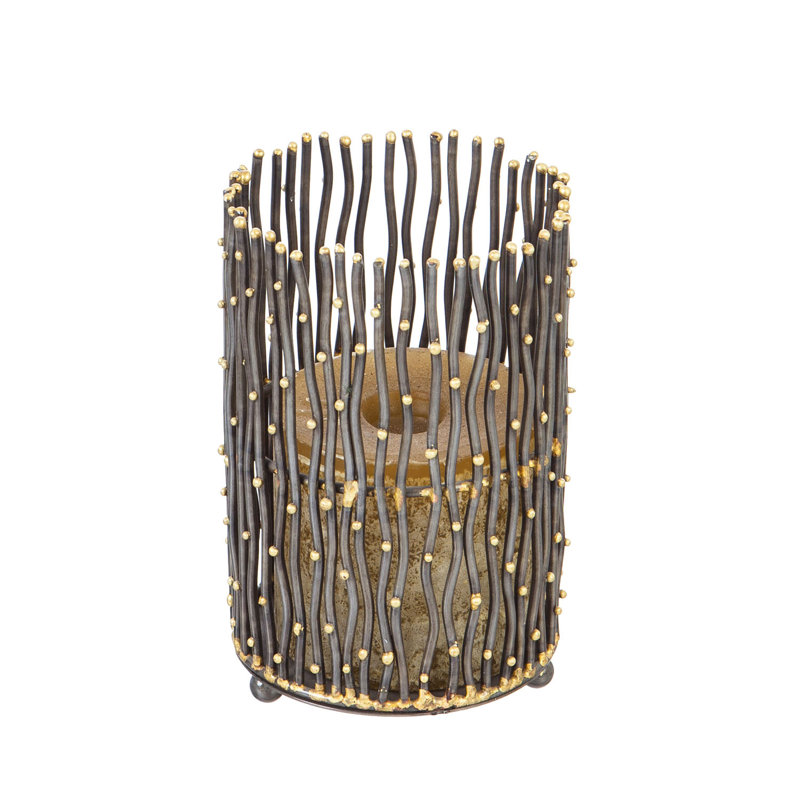 Ensemble de support votive de table en métal 2 pièces