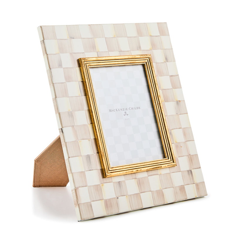 Mocha Check Frame, 5" W x 7" H
