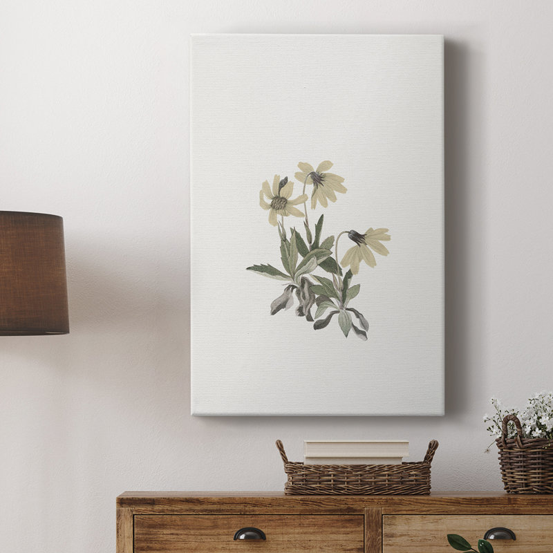 Vintage Floral Print CLXXVI -Gallery Wrapped Cavas, 18" H x 12" W