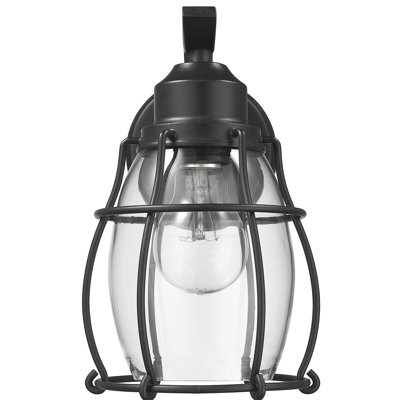 Lanterne murale d'extérieur à 1 ampoule noire Jasticia