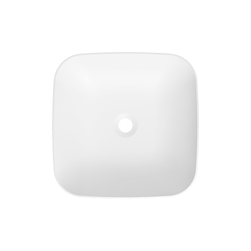 Kauri Square Resin Vessel , Matte White
