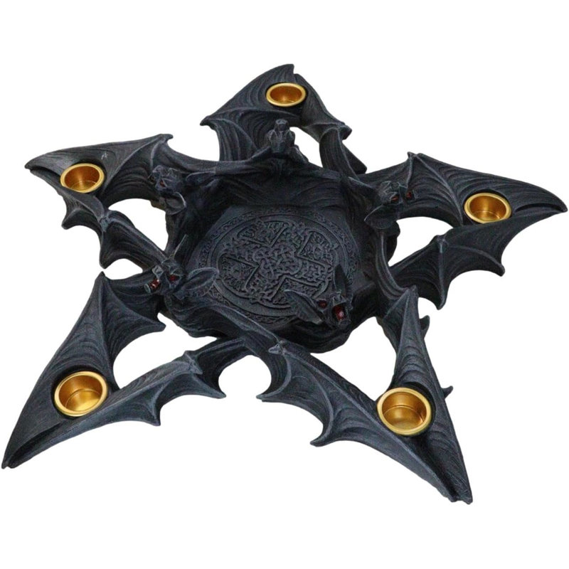 Jolyssa 2'' H Resin Tabletop Candelabra