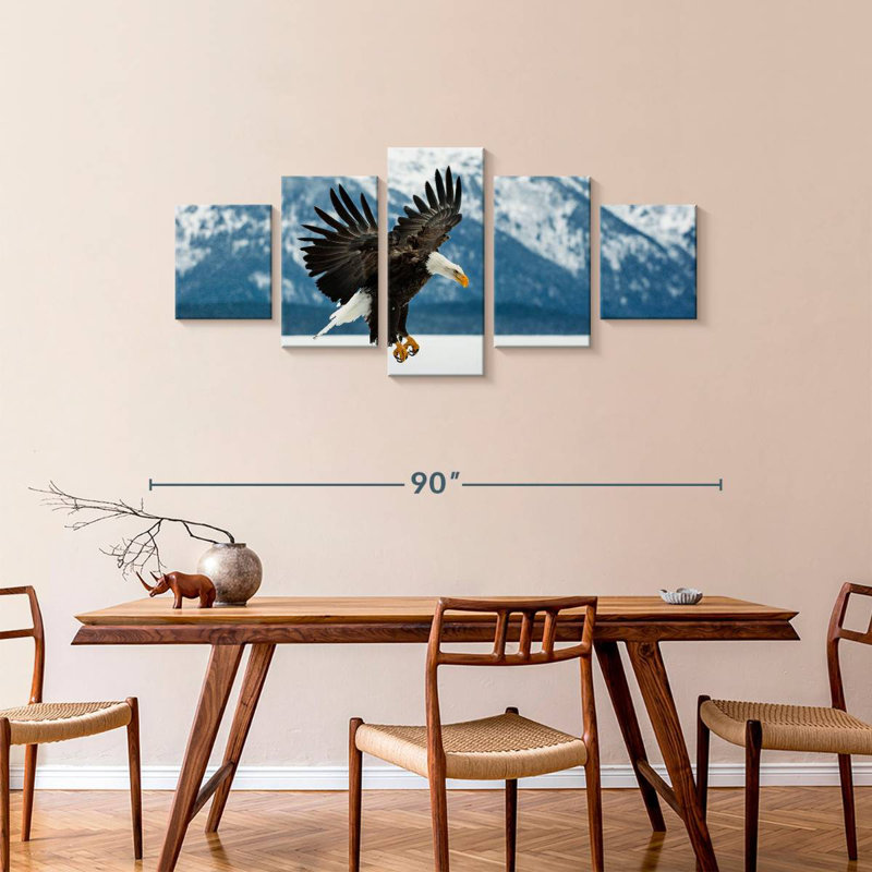 Bald Eagle On Winter, 36" H x 80" W