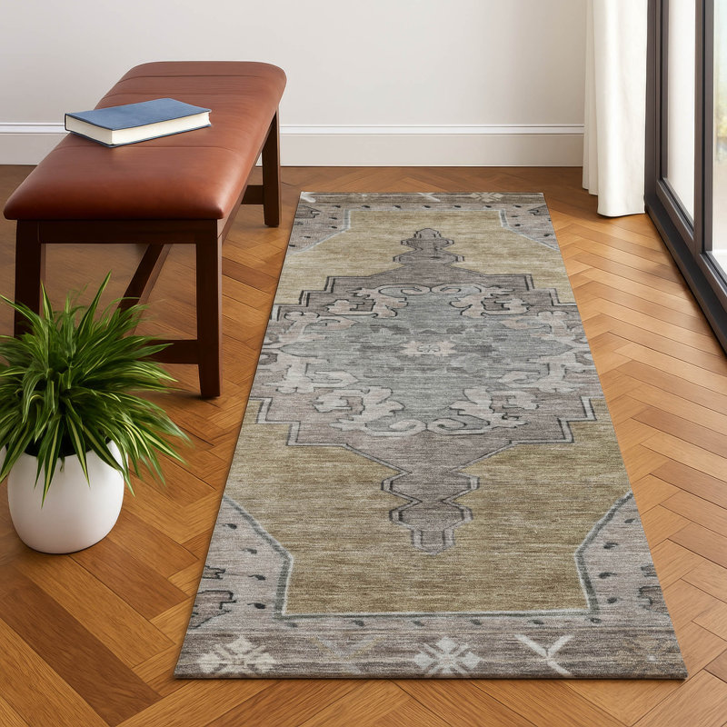 Premium Machine Washable Lubbers AMF1731 Global Rug, Runner 2'3" x 7'6"