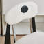Chaise d'appoint à lattes blanches (ensemble de 2)