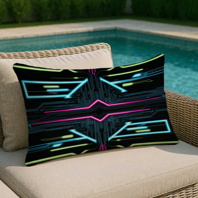 Electric Nova Indoor And Outdoor Throw Pillow, Rectangle 14"H x 20"W