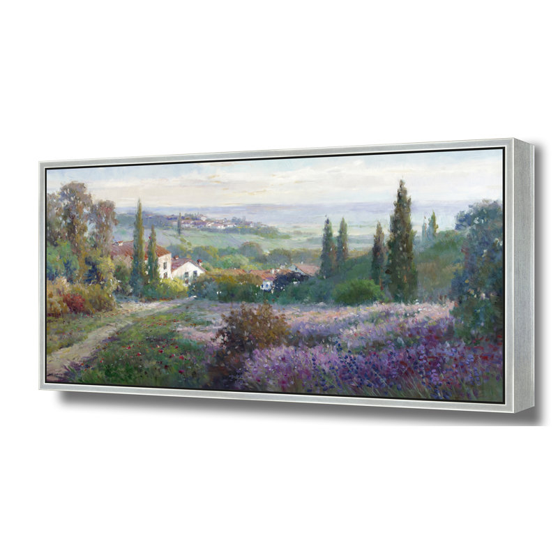 «Hillside Lavender Retreat», Argent argent, H 38 po x l 74 po