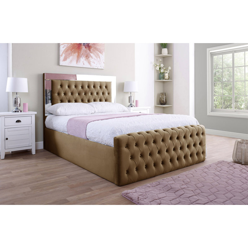 Adrionna Upholstered Bed, Kingsize (5'), Beige