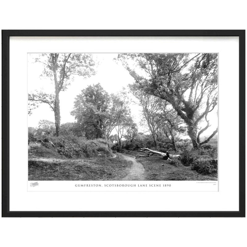 Gumfreston, Scotsborough Lane Scene 1890 by Francis Frith - Single Picture Frame Print, 28cm H x 36cm W x 2.3cm D