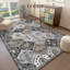Tapis de salon fleuri 240 x 300 cm, grand tapis d'appoint oriental avec envers antidérapant, tapis de sol imprimé pliable, tapis d'intérieur traditionnel ne peluche pas pour chambre, salle à manger, cuisine, gris-brun-1246099446-1246099447