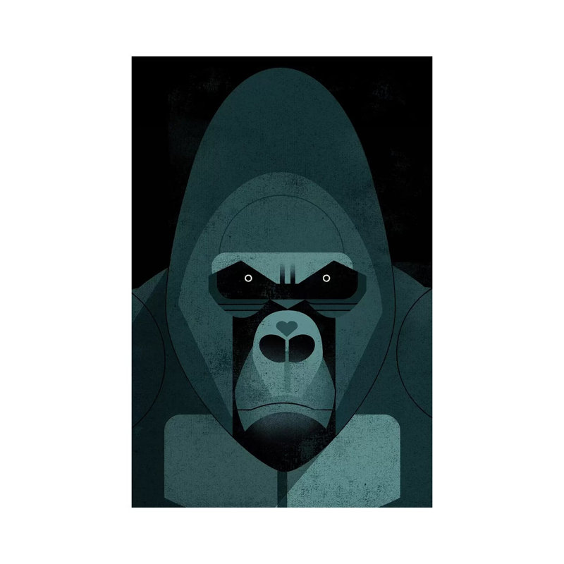 Gorilla 1 Piece Wall Art on Canvas, 20.32 cm H x 30.48 cm W, Wrapped Canvas