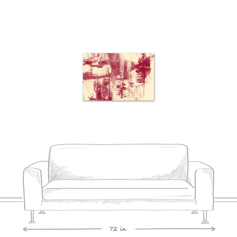 « marron brush strokes », impression sur toile