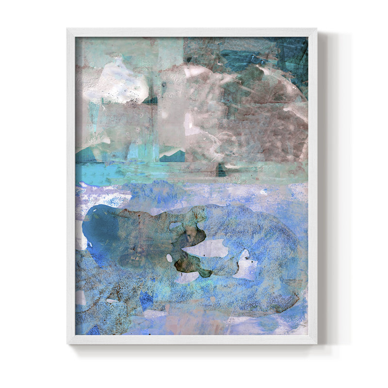 Impasto IV, reproduction encadrée - bois massif, H 14 po x l 11 po, Blanc