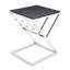 Peru Glass Top Cross Legs End Table