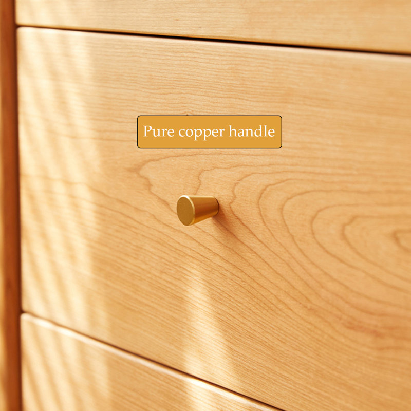 Solid Cherry Wood 7-Drawer Dresser, Dovetail Joints, 46.46" H x 35.43" W x 16.54" D