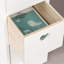 Yanchep 3 Drawer Bedside Table Set Of 2, White Storage Cabinet With 3 Heart-Shaped Drawers Side Table  25X30X64Cm-1875828770