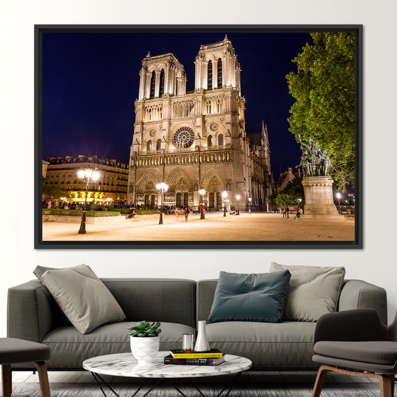 Print on Canvas, 60 cm H x 90 cm W, Framed Print without Mat, Black