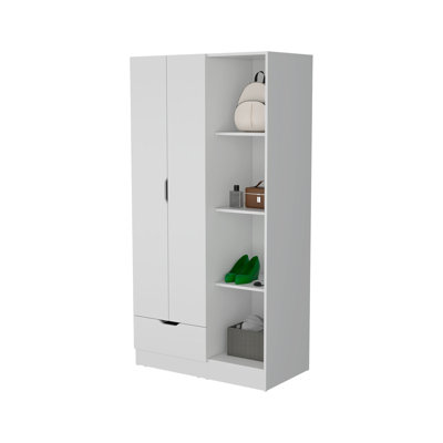 Armoire 2 portes avec compartiment ouvert Cimarron