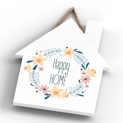 Happy Home Med House Wooden Wall Décor