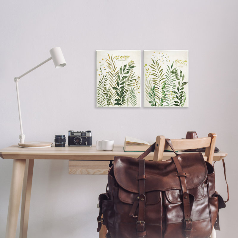 «Varied Leaves & Fronds», ensemble d'art sur plaque murale par Hannah Dawson