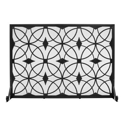 Jahlyn 1 Panel Iron Fireplace Screen
