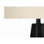Lampe de table, éclairage, résine noire, abat-jour beige, moderne