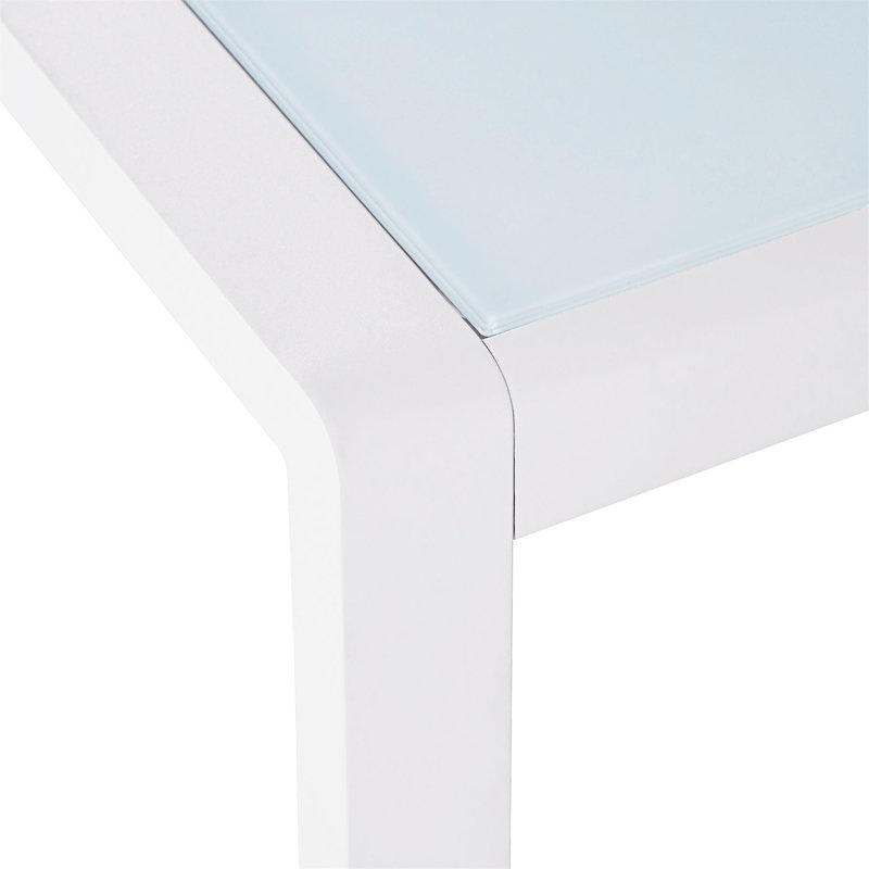 Table d'appoint d'extérieur, Blanc / transparent