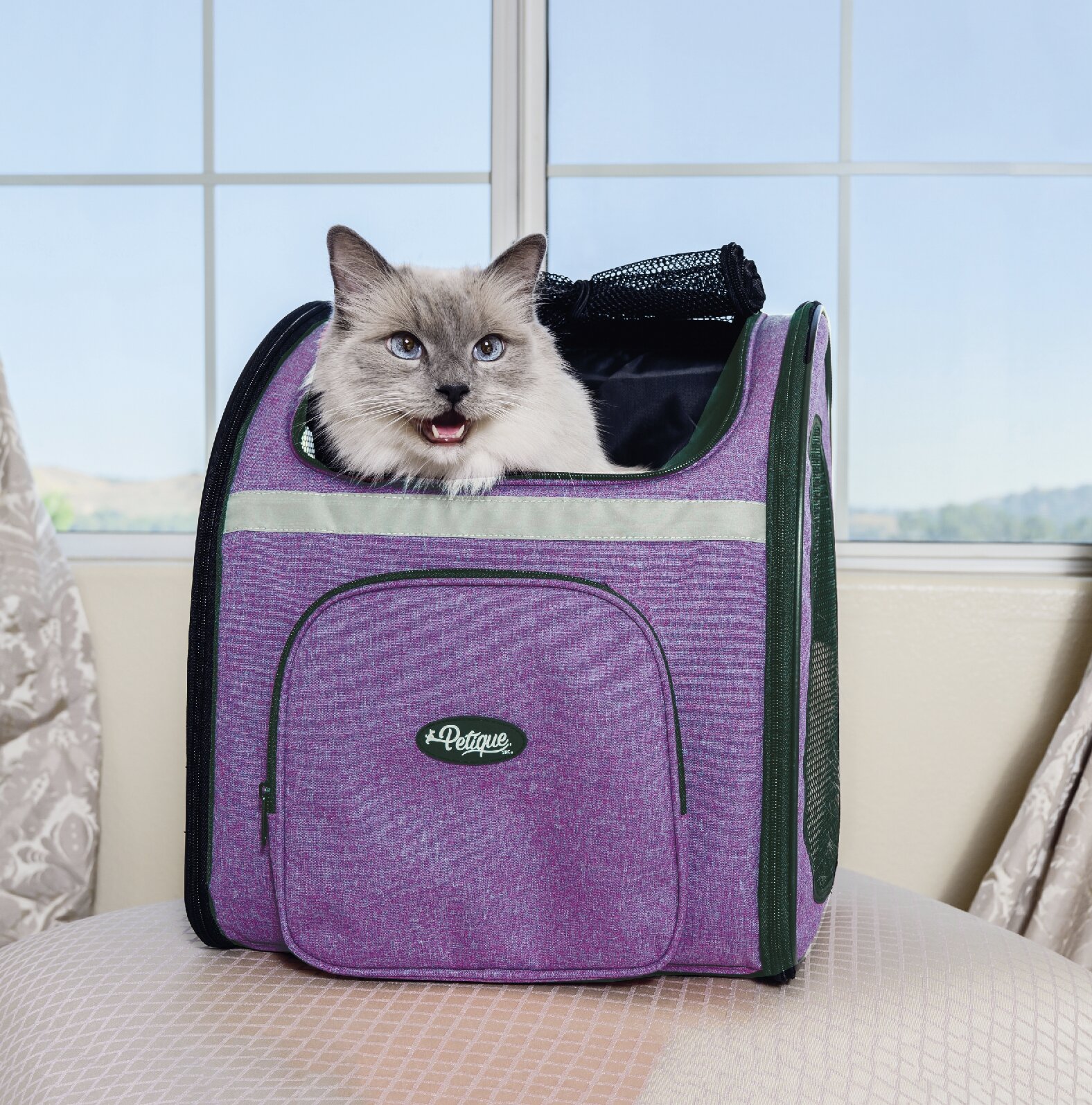 Petique The Backpacker Pet Carrier for Dogs, Cats, Small Animals