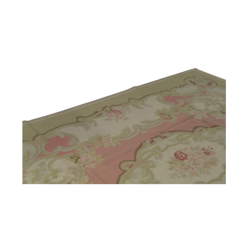 Hand-Knotted High-Quality Beige and Peach Area Rug