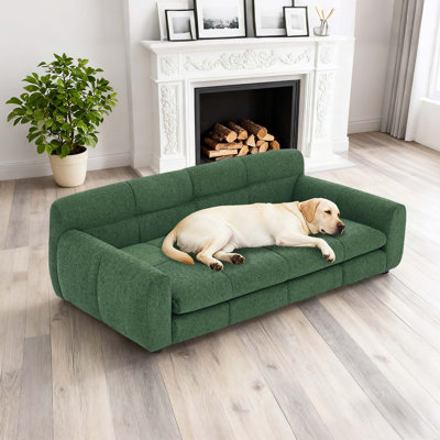 51 Inch Green Dog Sofa, Comfortable Pet Lounge For Dogs
