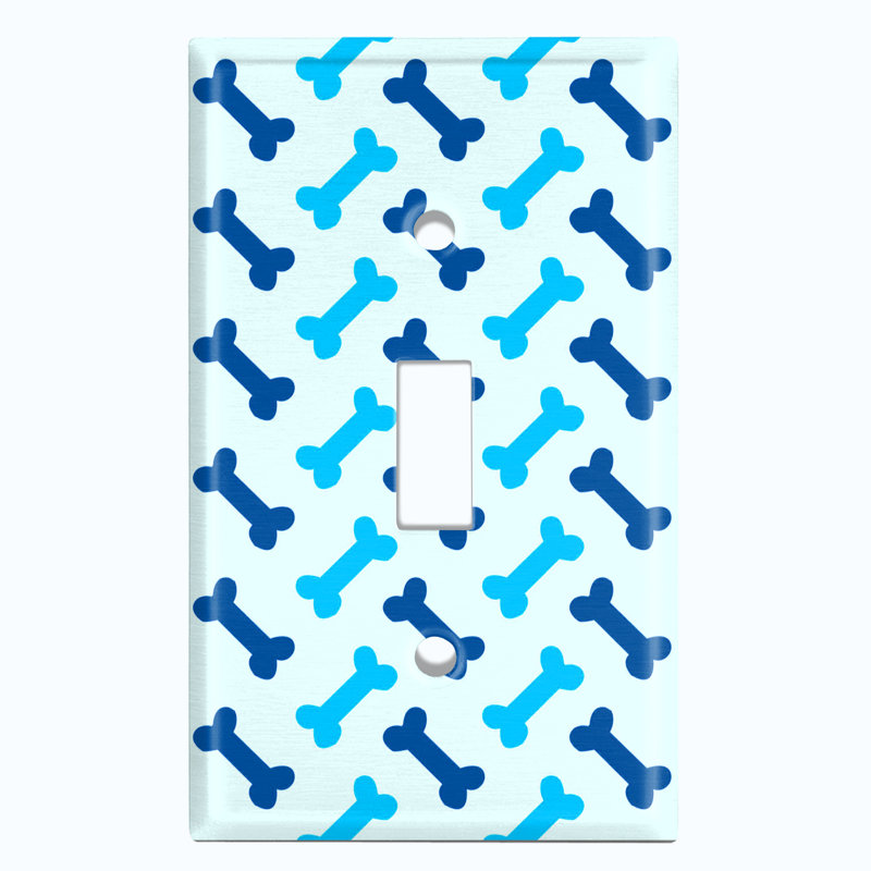 Patterned 1 - Gang Toggle Light Switch Standard Wall Plate