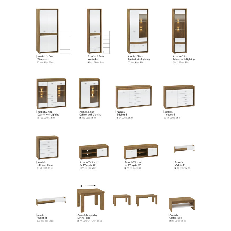 Chapne 2 Door Wardrobe, White Gloss