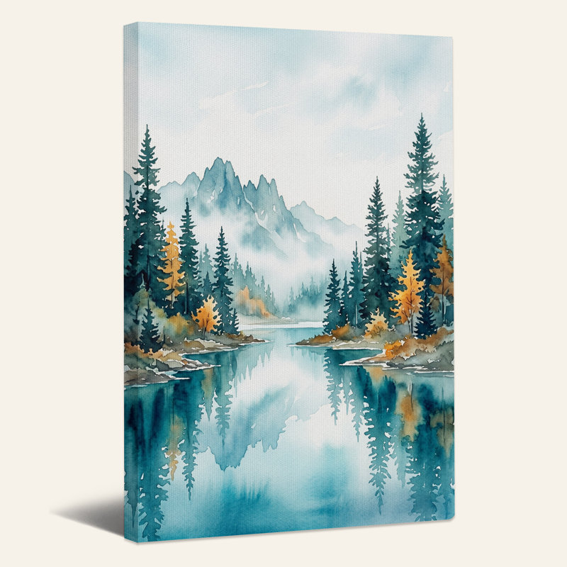 Art mural sur toile Misty Mountain, H 48 po x l 32 po