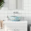 Marlow Home Co. Amarchand 41mm L x 41mm W White/Blue Ceramic Circular Sink