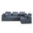 108" L-shaped Modular Sectional Sectional Sofa, Corduroy Sleeper Couch Bed, Compression Foam Sectional with Headrest - No Assembly Required-306480437