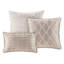 Édredon très grand en chenille taupe - 7 pièces avec options décoratives texturées lavables à la machine et à nettoyer les taches