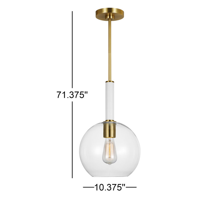Monroe Round Pendant, Burnished Brass