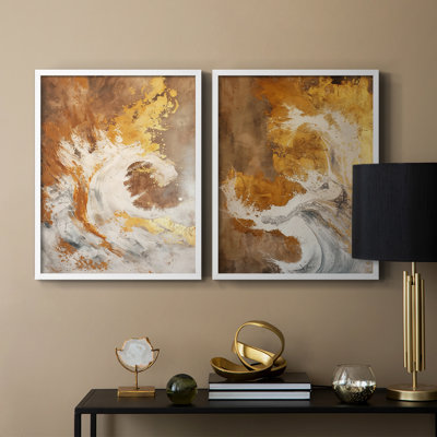 ABSTRACT Series CDXLII - Reproduction encadrée de qualité supérieure - prête à être accrochée - aucun clou requis - aucun clou requis