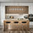 8-Light Rose Gold Chandelier Linear Chandelier Square/Rectangle Chandelier  for Kitchen Dining Room