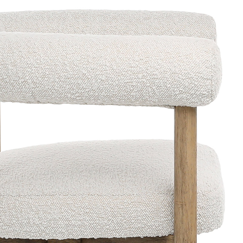 Matilda Boucle Upholstered Dining Chair, Off White