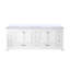 Meuble-lavabo double blanc 84 po X P 22 po D, avec plateau en quartz blanc-1916816738