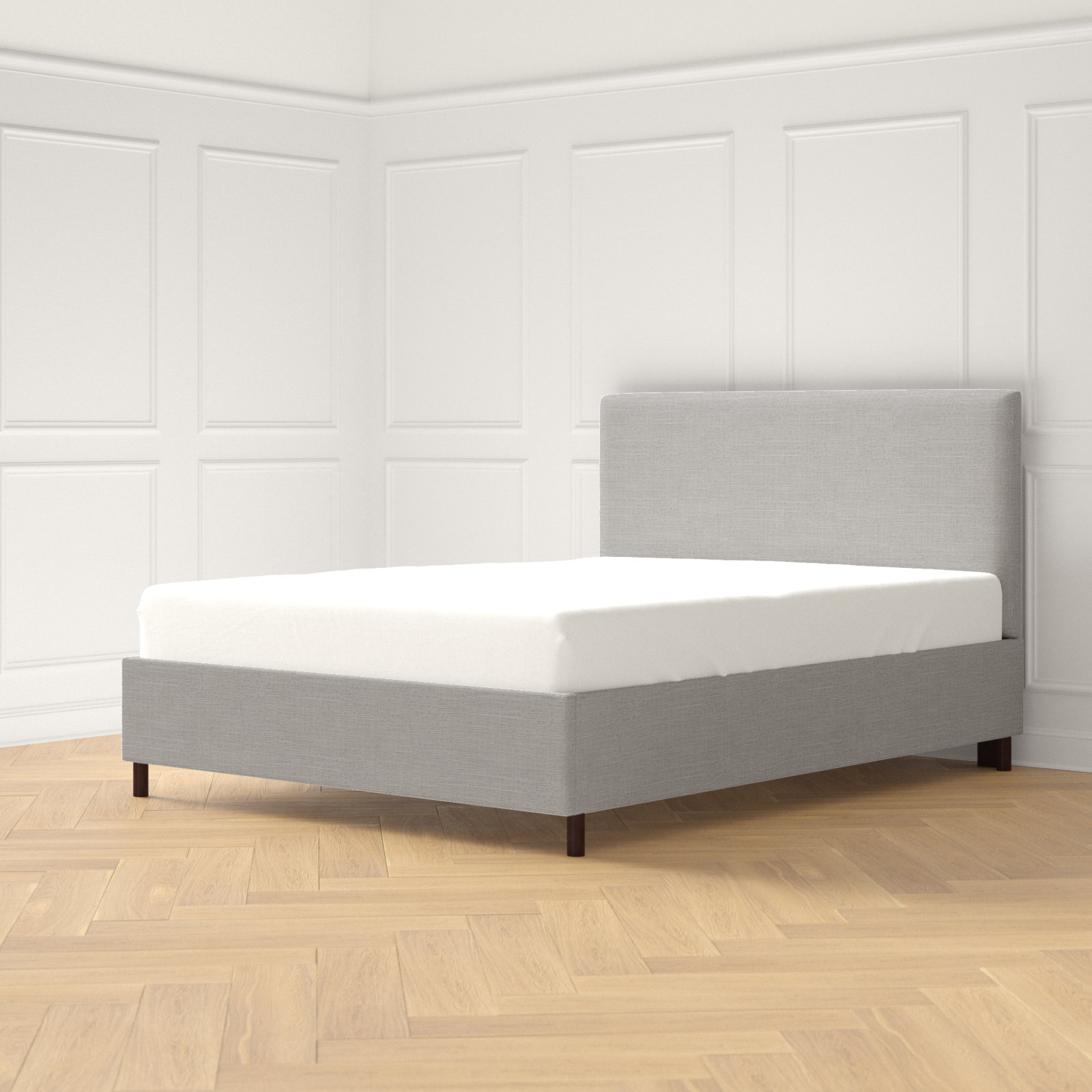 Eisley Upholstered Bed, King, Zuma Pumice Textured Linen