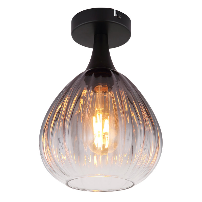 Glass Flush Mount, White / opaline