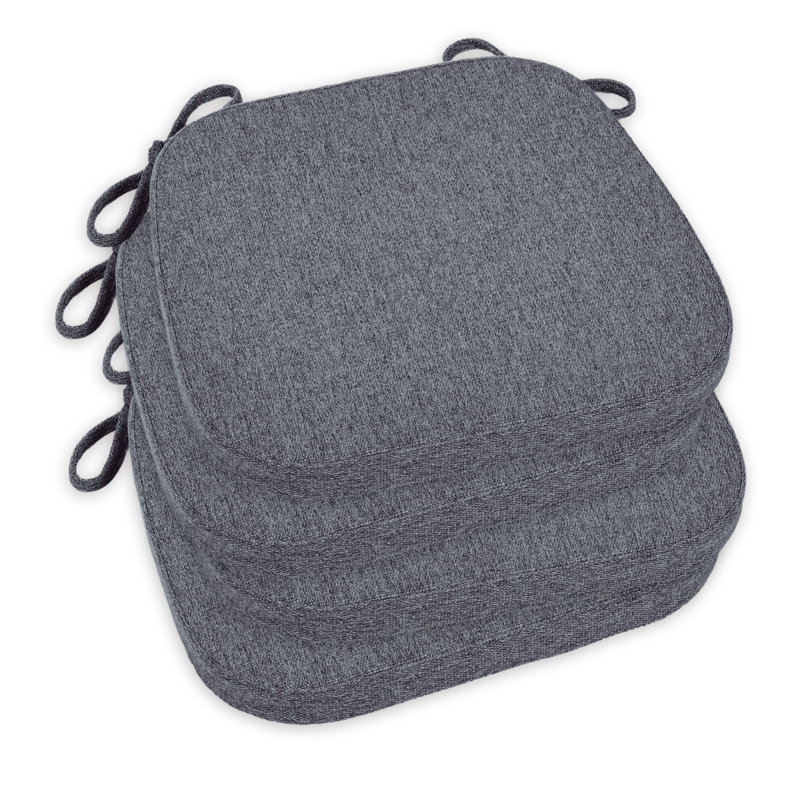Coussin de chaise d'intérieur 1,5 po, Gris foncé