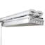 Rail extensible à double rail blanc Macadamia 12 panneaux l 140-260 po x H 94 po